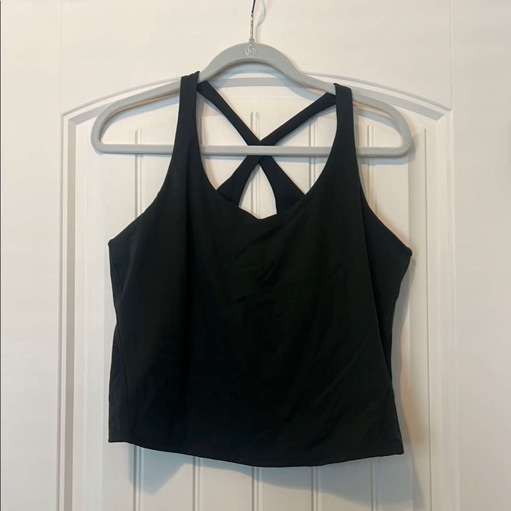 SPANX Forrest Green Performance Crop Top